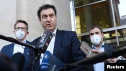 Markus Söder Berlinben, 2021. április 13-án