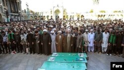 قم؛تشییع جنازه شش پاکستانی که در سوریه کشته شدند