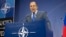 Russian Foreign Minister Sergei Lavrov gives a press conference following a meeting of NATO ministers at the alliance's headquarters in Brussels in December 2013.