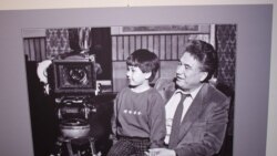 Kyrgyzstan/Russia -- Monument to Kyrgyz writer Chingiz Aitmatov opened to celebrate his 85th anniversary in the yard of Library of Foreign Literature named Rudomino, Moscow, October 24, 2013. The author of the sculpture is Russian artist Georgy Frangulyan
