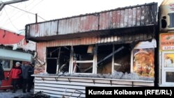 Каракол шаарында газ баллон жарылган тез татым күркөсү. 10-январь, 2021-жыл. 