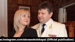 Глава Клинского района Московской области Алена Сокольская с мужем, прокурором Тульской области Александром Козловым 