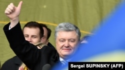 Petro Poroșenko, la un miting electoral din Kiev, 17 martie 2019