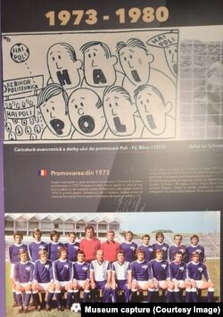 Imagine din muzeul temporar al istoriei fotbalului timișorean