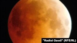 Десятки тысяч таджикистанцев наблюдали за лунным затмением века 
