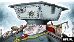 Caricatură de Oleksy Kustovsky . 