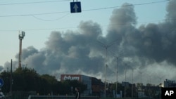 Дым после российской атаки