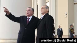 Душанбе, 16 январи соли 2025. Президенти Эрон Масъуди Пизишкиён меҳмони раҳбари Тоҷикистон Эмомалӣ Раҳмон 