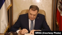 Millorad Dodik, presidenti i entitetit serb të Bosnje e Hercegovinës, Republika Sërpska.