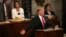 U.S. -- Speaker of the House Nancy Pelosi (D-CA) watches as U.S. President Donald Trump delivers his second State of the Union address to a joint session of the U.S. Congress in the House Chamber of the U.S. Capitol on Capitol Hill in Washington, February