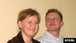 Ірина Чуприна та Йорґ Форбріґ під час конференції