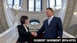 Maia Sandu și Klaus Iohannis, 2 iulie 2019