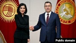 Саида Мирзиёева жана Садыр Жапаров.
