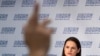 Svetlana Țihanovskaia în timpul conferinței de presă de la Vilnius, 21 august 2020