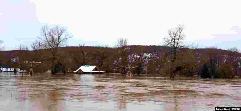Iszapos víz borítja be a környéket, ameddig a szem ellát.