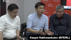 Али Токтакунов, Тилек Токтогазиев жана Рыскелди Момбеков. Бишкек. 28-ноябрь, 2021-жыл. 