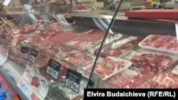 Мясной магазин в Турции.