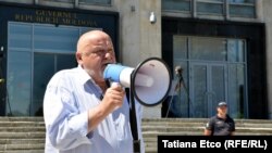 Eugen Roșcovan la protestul de astăzi de la Chișinău