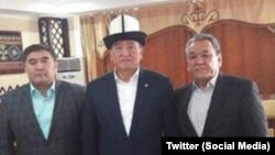 Камчыбек Ташиев, Сооронбай Жээнбеков и Молдомуса Конгантиев. Предвыборная кампания, 2017 год.
