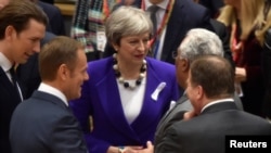 Британиянын премьер-министри Тереза Мэй Брюсселдеги саммитте. 22-март, 2018-жыл.