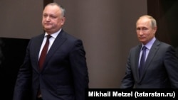 Vladimir Putin şi Igor Dodon, la Soci