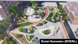 Макет трехуровневой парковки.