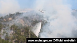 Пожар в ущелье Уч-Кош, 12 августа 2018 года