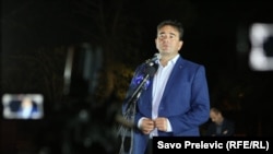 Nebojša Medojević na protestnom skupu Demokratkog fronta u Podgorici