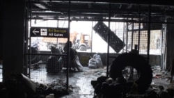 Оборонці Донецького аеропорту на посту. Дуже холодно. Зима 2014 року