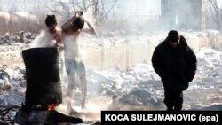 Migranti u Beogradu na minus deset stupnjeva, januar 2017.