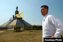 Валентин Наливаченко під час відзначення 100-річчя битви за гору Лисоня на Тернопільщині