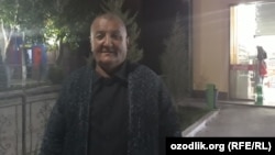 Освобожденный из тюрьмы после 8 лет заключения гражданский активист Ганихон Маматхонов. 16 октября 2017 года.