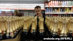 Шампанскае ў краме. Ілюстрацыйнае фота