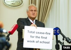 Представник ОБСЄ Мартін Сайдик на попередній зустрічі контактної групи в Мінську