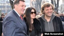 Milorad Dodik, Monika Beluči i Emir Kusturica u Banjaluci