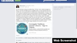 Un comentariu pe Facebook al omului de afaceri Ion Sturza