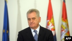 Tomislav Nikolić u obraćanju novinarima, 16. januar 2013.