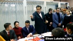 მიხეილ სააკაშვილი სასამართლო პროცესზე