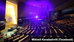 Сессионный зал Генассамблеи ООН. В «Грузинской мечте» сообщили, что Кавелашвили с трибуны ООН расскажет миру правду о Грузии.