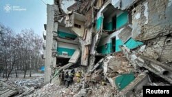 Posljedice ruskog napada dronom u Hluhovu, koji se nalazi u sjeveroistočnoj ukrajinskoj oblasti Sumi, 19. novembra 2024.