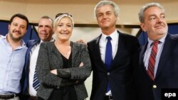 Matteo Salvini și Marine Le Pen, alături de alți lideri de extremă dreaptă din Olanda și Danemarca 