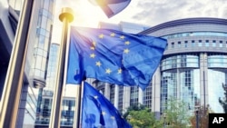 Flamuj të Bashkimit Evropian - Fotografi ilsutruese.