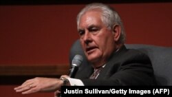 U.S. Secretary of State Rex Tillerson at Stanford University on January 17.