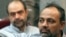 احمد زیدآبادی (جلو) در دادگاه موسوم به «کودتای مخملی»
