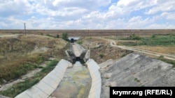 Канал для скидання води з Тайганського водосховища, серпень 2025 року