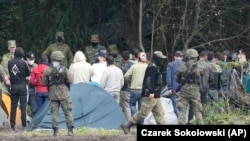 Беларус менен Польшанын чек арасына топтолгон мигранттар. 1-сентябрь, 2021-жыл. 