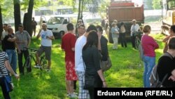 Sa protesta zbog parka u Banjaluci, maj 2012.