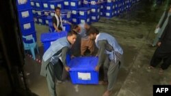 Afghans went to the polls to vote in the presidential election on September 28.