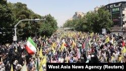 Израилге каршы демонстрация. Тегеран, 13-июнь 2025-жыл