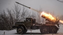 Un sistem de rachete cu lansare multiplă BM-21 Grad, folosit de Ucraina în războiul contra Rusiei. 